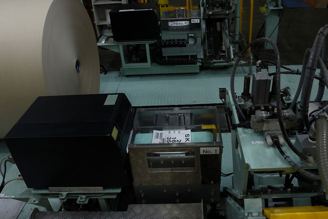 製造工場に導入されたラベルプリンタ