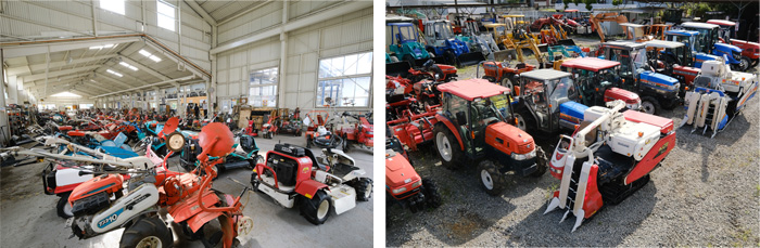 屋内外の展示場