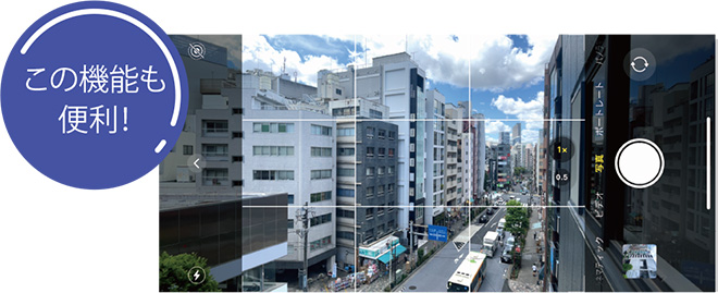 グリッドを表示し、傾きを防止