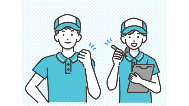 メタバース空間にてショッピングしている女性のイラスト画像