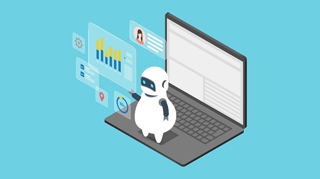 AIアシスタントのイラストイメージ画像