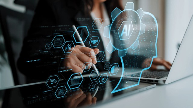 AIを利用する女性のイメージ画像