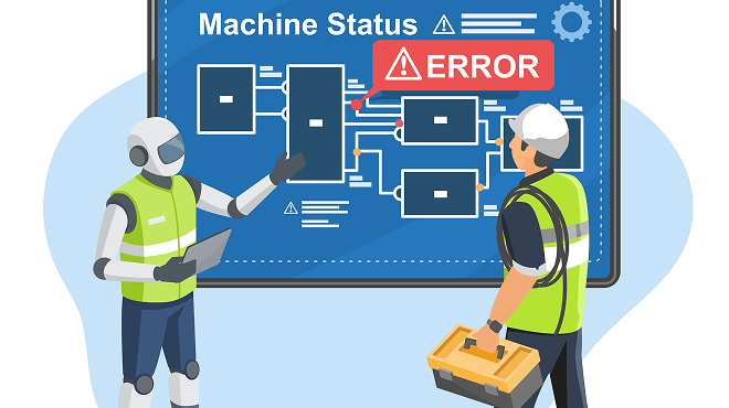 製造現場の機械状態をモニタリングするシステムでエラーを検知　管理系ミスの早期発見と対策