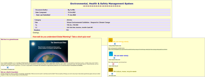 環境・衛生・安全(EHS)ポータルサイトを活用した従業員啓発活動