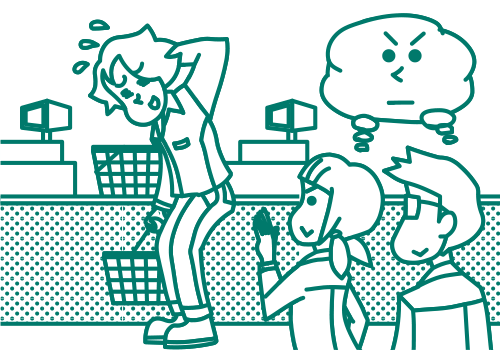 平日夜の駅前ミニストップは社員がたくさん。レジが混みやすく先輩社員と気まずくなりやすいので注意