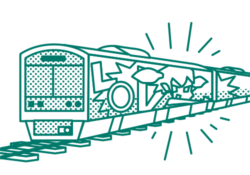 伊豆箱根鉄道のラッピングが毎回かなり凝っている。