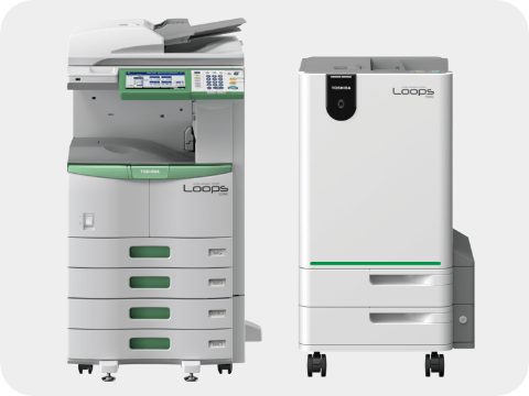 「消す印刷」と「残す印刷」を1台に
        ハイブリッド複合機Loopsのイメージ