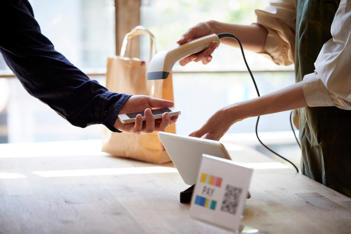 電子レシートを発行・受け取る流れのイメージ