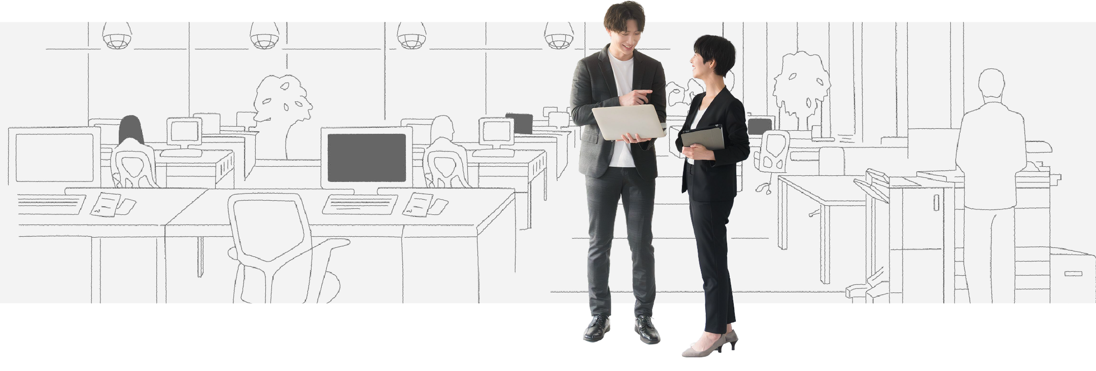 オフィスで打ち合わせのイメージ画像