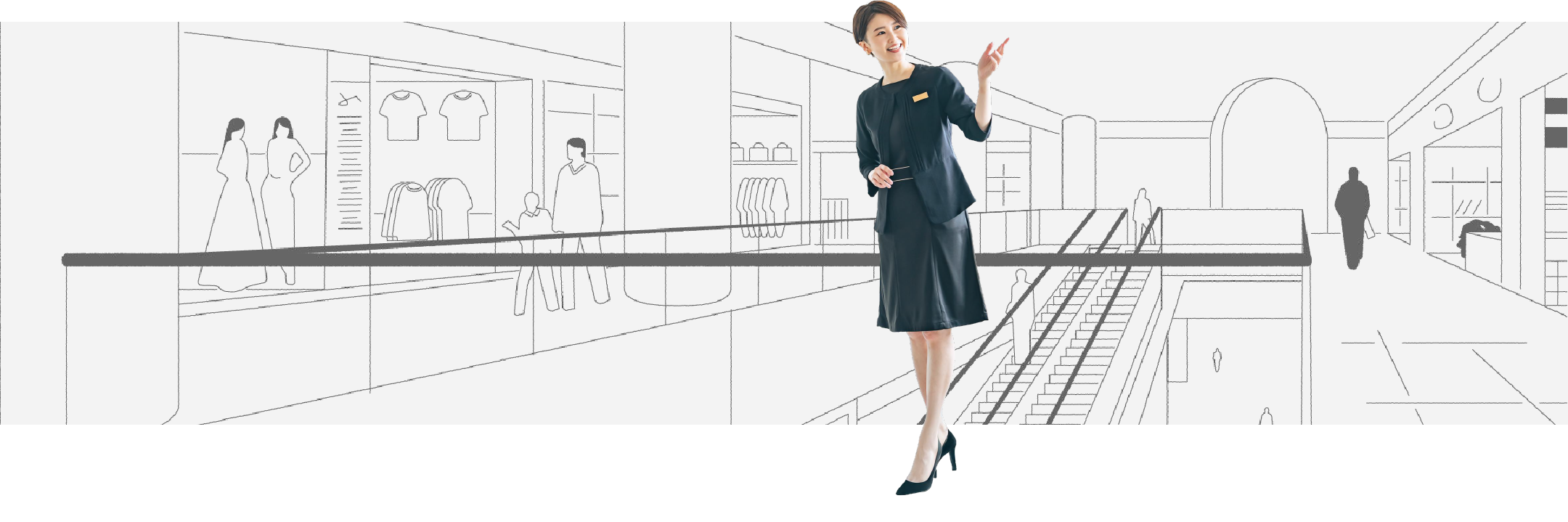 ショッピングセンター店員のイメージ画像