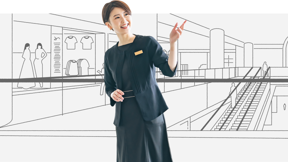 ショッピングセンター店員のイメージ画像