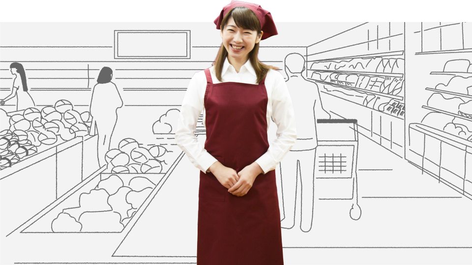 スーパーの店員のイメージ画像