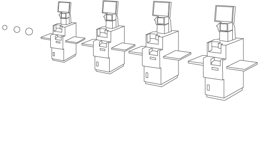 セルフレジを一括管理のイラスト