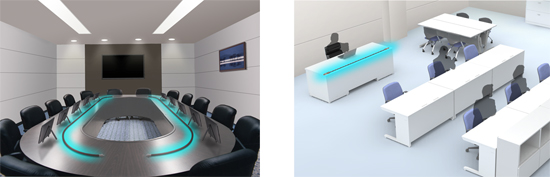 細径LCXアンテナ無線LANシステムの利用シーン画像