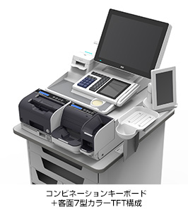 コンビネーションキーボード＋客面7型カラーTFT構成
