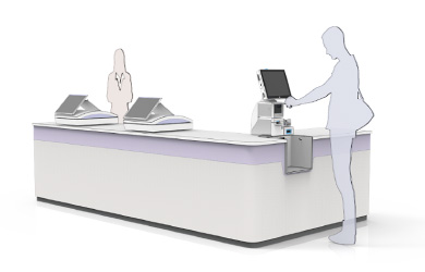 セルフレジカウンター設置例のイメージ