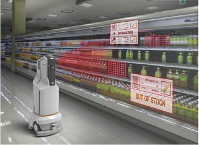 棚監視ロボットを活用した売価チェックのイメージ