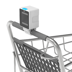 カート型セルフレジ向けスキャナ「IS-200-C-S」設置イメージ