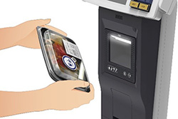 専用イートインシール読み取りイメージ