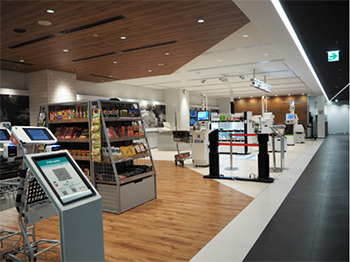 実際のスーパーマーケットをイメージしたエリア