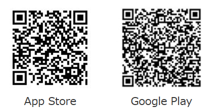 App StoreとGoogle Playの二次元バーコード