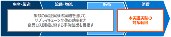 実証実験の対象領域と対象範囲のイメージ図