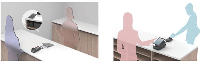 プリンタ内蔵型フレキシブルターミナルの使用イメージ画像