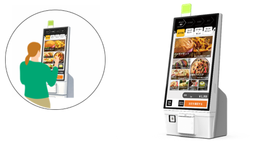 飲食店向け縦型大画面セルフシステム「FScompassKS」