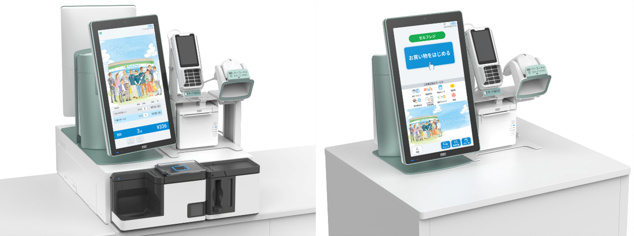 導入するPOSシステム「CV-330」および周辺のイメージイラスト