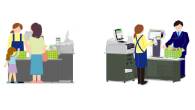 チェックアウトカウンター イメージ