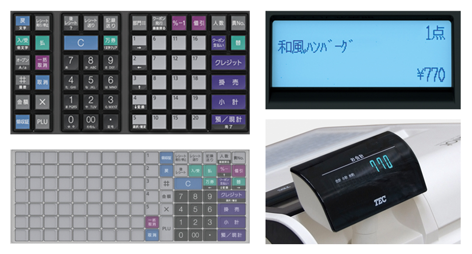 見やすいキー配置とバックライト液晶のイメージ
