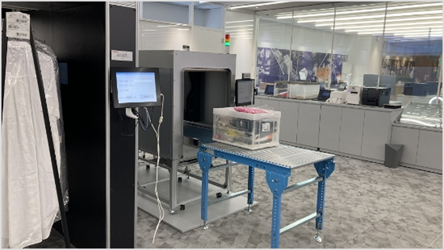 ハンドリーダーから大型のトンネルゲートなどRFID機器をいつでも体験できる貴重なコーナー