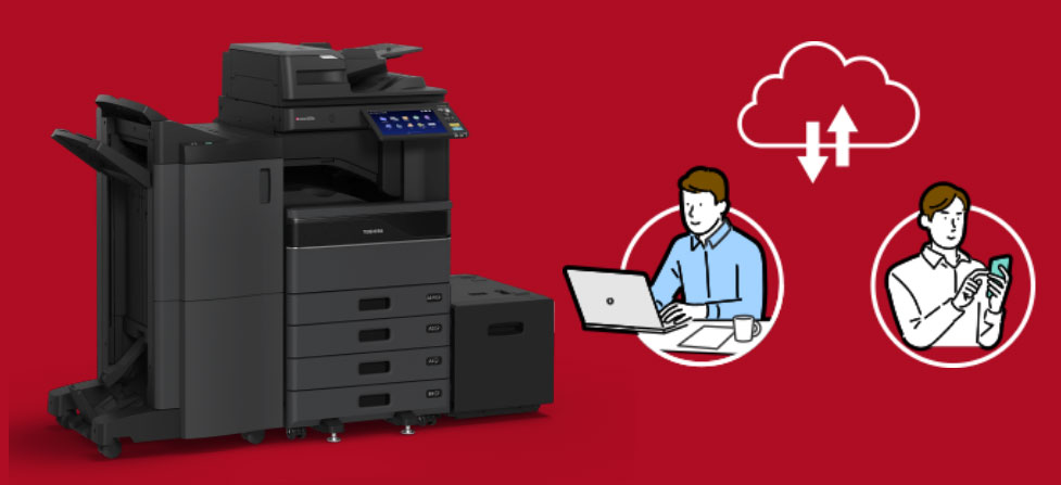 デジタル複合機がクラウドに繋がるイメージ