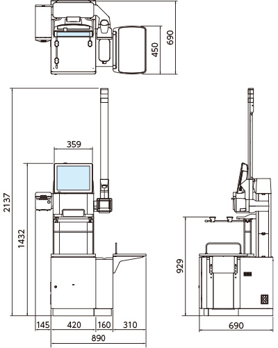 外形寸法図のイメージ
