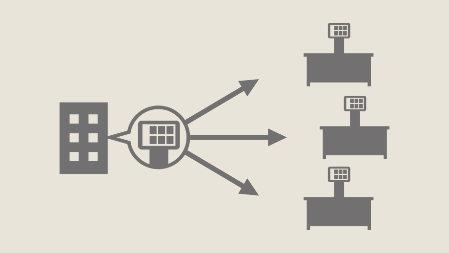 本部から店舗一括設定配信による運用効率向上