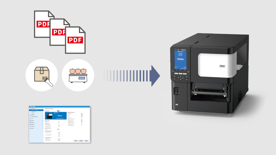 PDFダイレクト印字など柔軟な出力