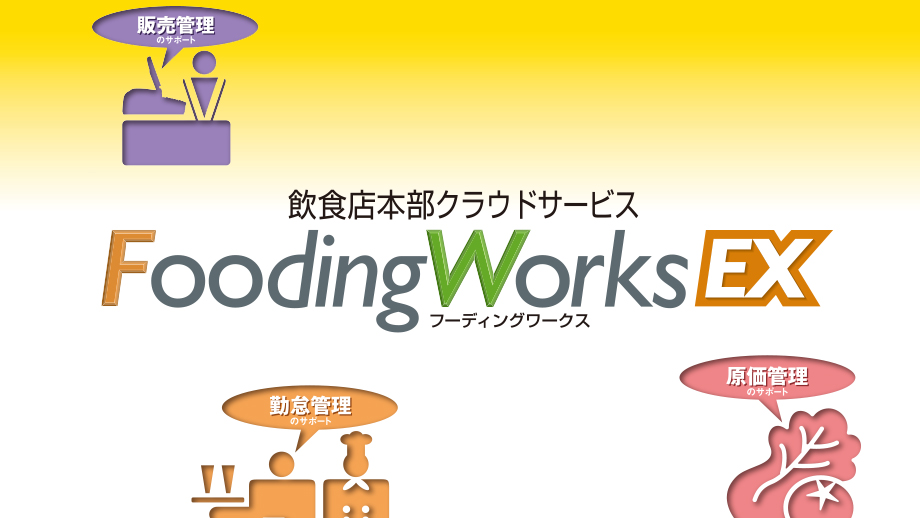 飲食店トータルシステムクラウドサービス　FoodingWorks EX（フーディングワークスイーエックス） イメージ