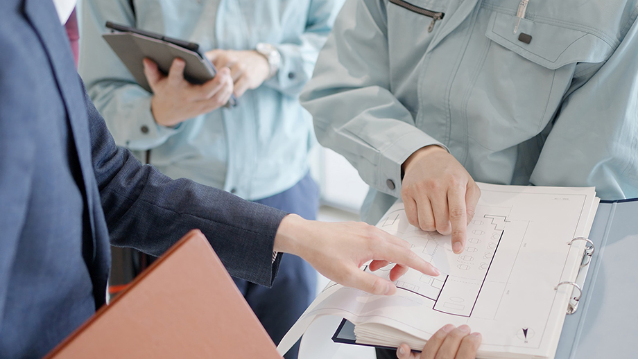 図面による打ち合わせのイメージ画像