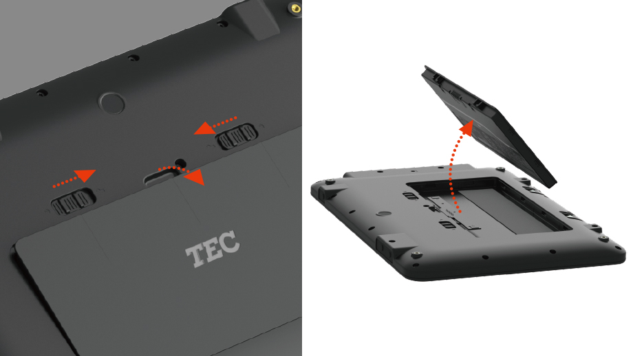 着脱しやすいバッテリー構造