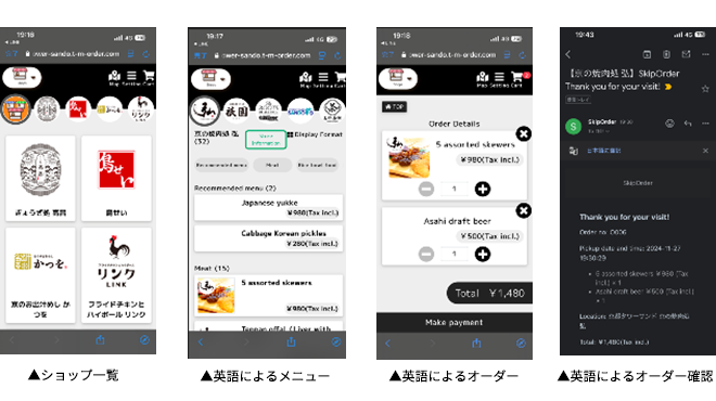 スマートフォンで注文のイメージ画像4枚