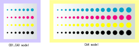 CB1/CA3とCA4の印字比較