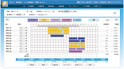 勤怠管理／シフト入力のイメージ図