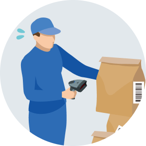 一括でデータ読み取りのイラスト