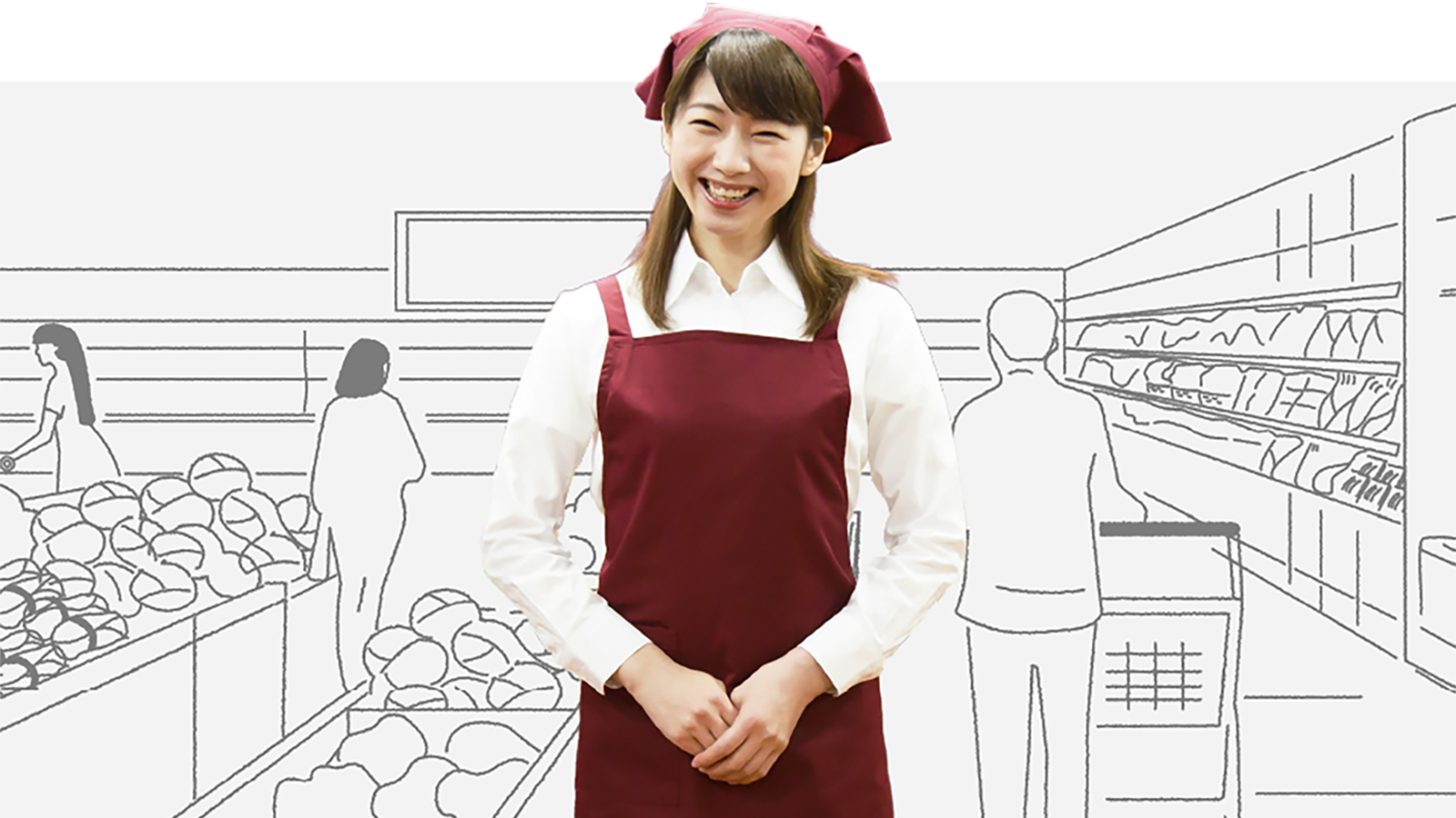 スーパーの店員のイメージ画像