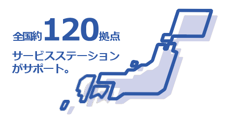 全国120拠点のサービスステーションサポートのイメージ画像