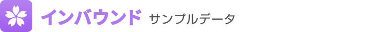 インバウンド サンプルデータ