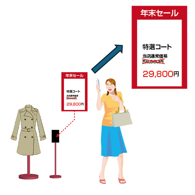 思わず立ち止まる女性のイラストイメージ画像