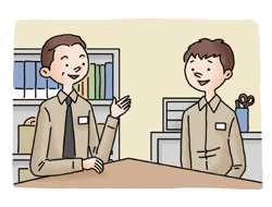個人面談の様子を表した画像