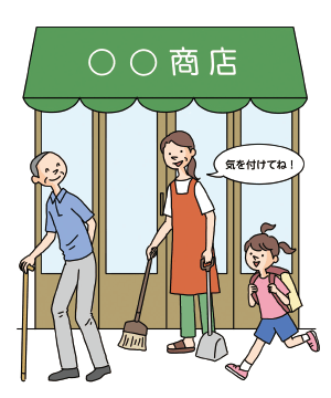 元気のいい商店街のイメージ画像