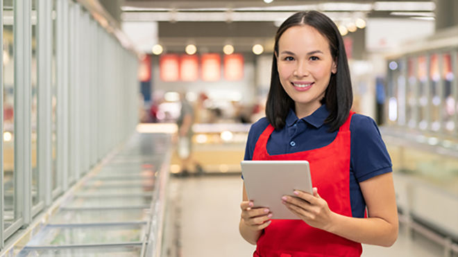 スーパーの定員のイメージ画像